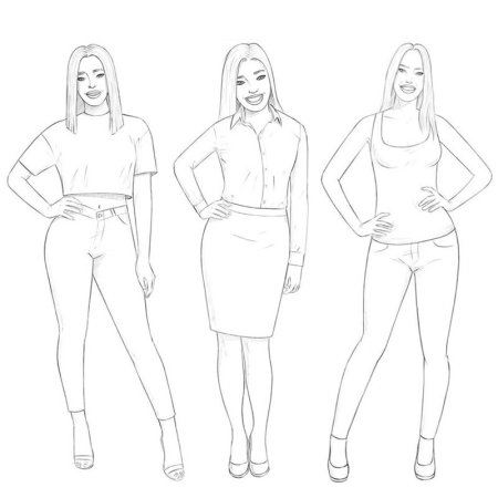 Рисунок человека в полный рост