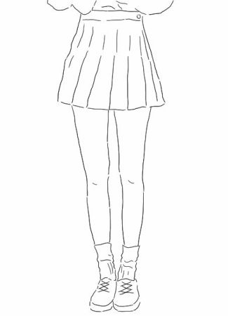 Девочка для срисовки в полный рост