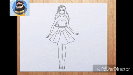 Рисунки куклы Барби поэтапно