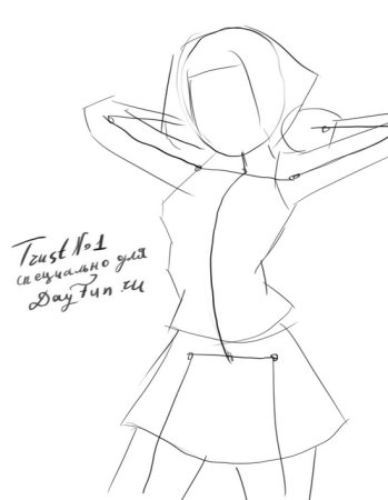 Поэтапное рисование девочки