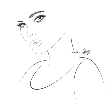 Рисунки девушек для начинающих