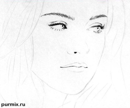 Рисунок аниме девушки легко