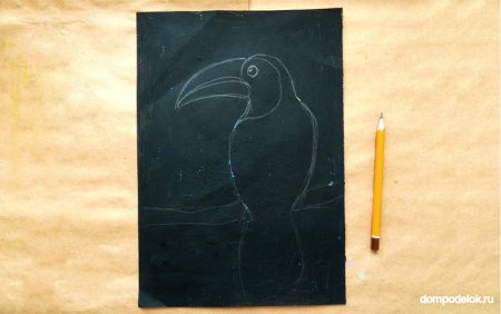 Граттаж рисунок легкий