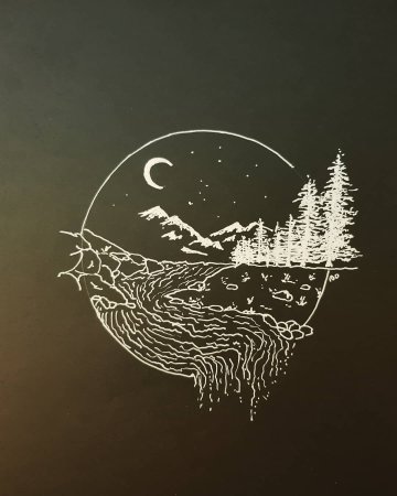 Граттаж Графика д. к. Тарабильдене