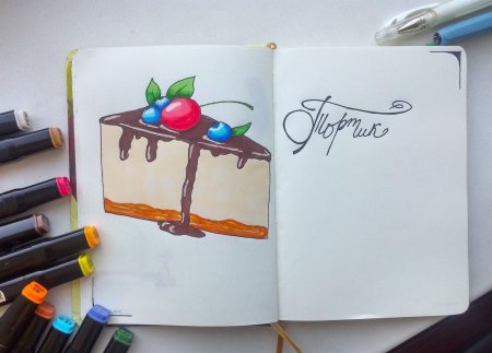 Рисунки в скетчбук маркерами лёгкие