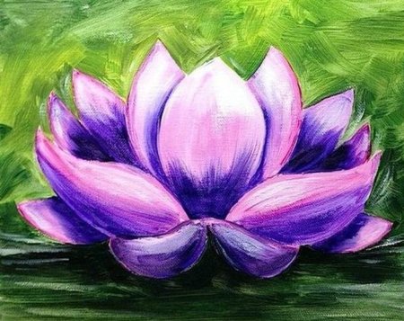 Фиолетовые легкие цветы для рисования