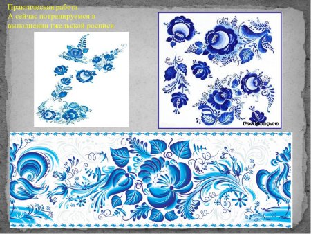 Гжель роспись для детей