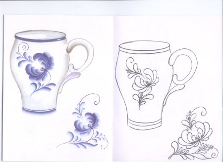 Основные элементы гжельской росписи для детей