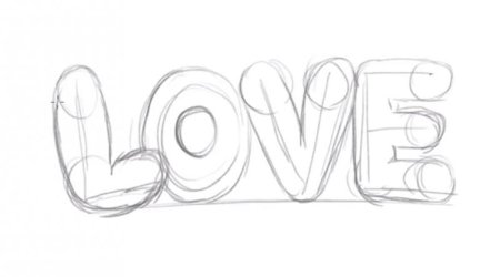 Рисунки карандашом красивые надписи