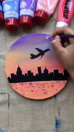 Мини пейзажи акрилом