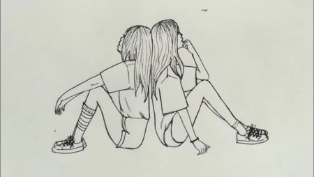 Рисунки карандашом подруги