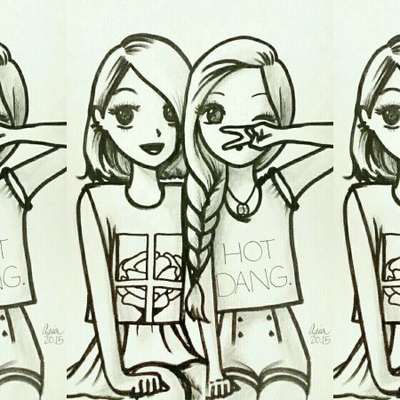 Рисуночек карандашом для лучшей подруги