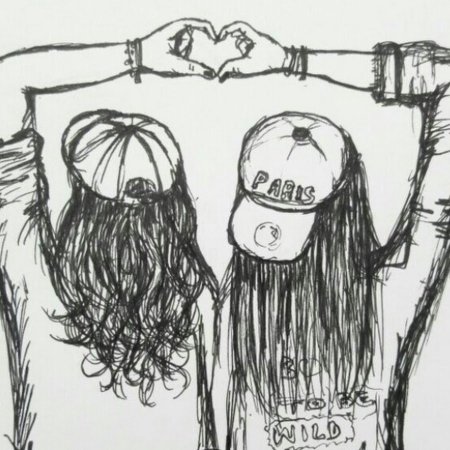 Дружба рисунок карандашом для срисовки