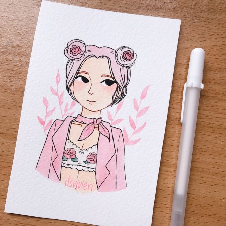 Скетчбук девушек легко