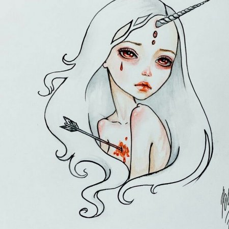 Милые девочки маркерами