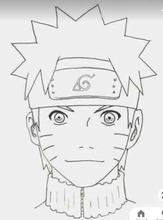 Рисунки Наруто Узумаки лёгкие