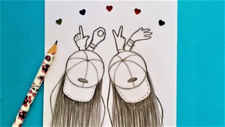Рисунки для срисовки подруги