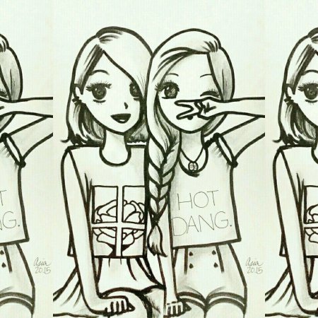 Лёгкие рисунки для подруг