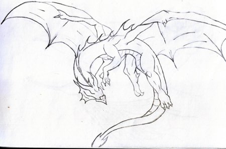 Лёгкие рисунки дракона