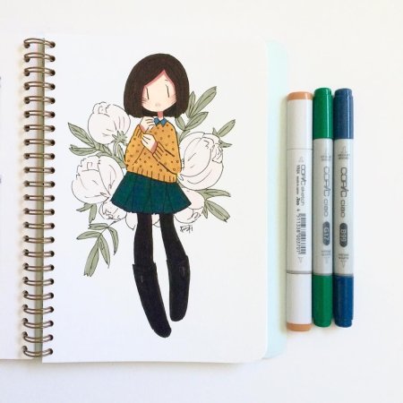 Рисунки для скетчбука девочки легкие
