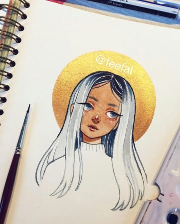 Рисунки для скетчбука лёгкие девочки