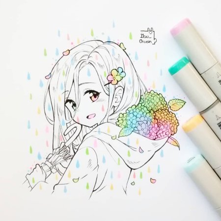 Красивые скетчи маркерами