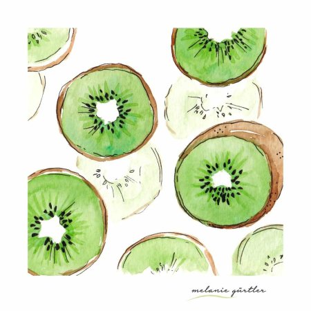 Рисунки фруктов маркерами в скетчбуке