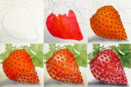 Фрукты рисовать фломастерами