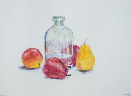 Натюрморт для детей карандашом цветным