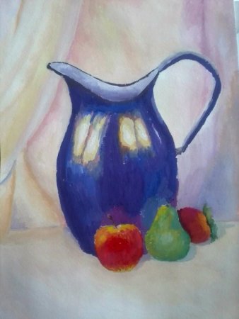 Кувшин красками