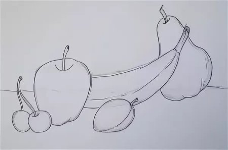 Натюрморт карандашом для срисовки легко