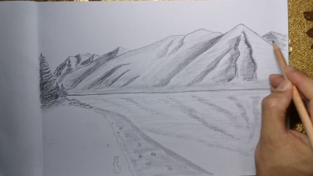 Горы карандашом для начинающих