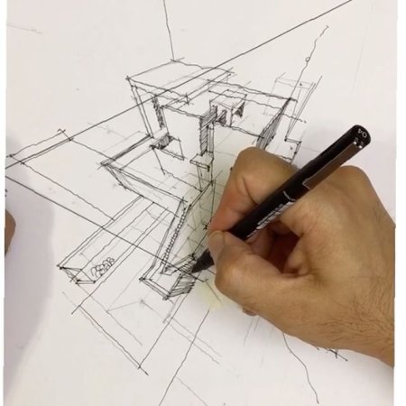 Архитектор чертит