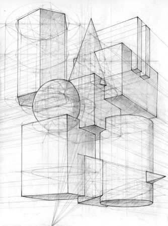 КГАСУ конструктивный рисунок