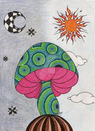 Рисунки в стиле хиппи легкие