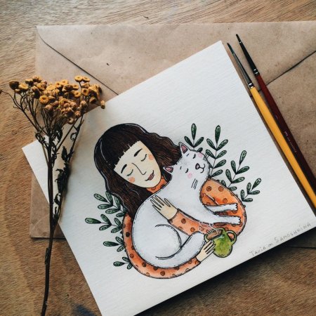 Рисунки маркерами в скетчбуке легкие