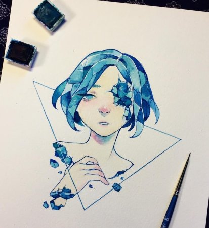 Арты акварелью в скетчбуке