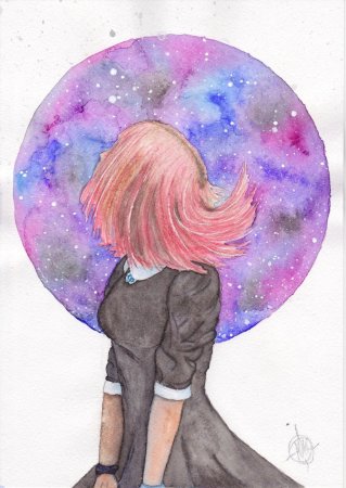 Рисунки для срисовки лёгкие космос