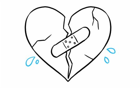 Сердечки для срисовки легкие