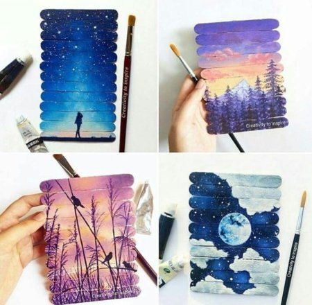 Рисунки красками