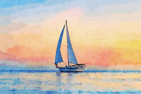 Море акварелью для начинающих