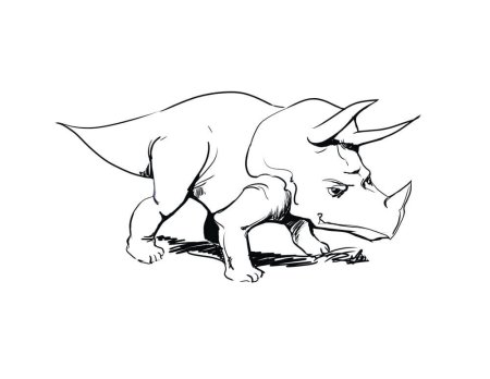 Динозавр карандашом