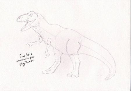 Рисунки динозавров карандашом для начинающих карандашом