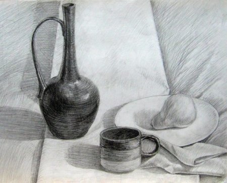 Натюрморт карандашом для начинающих