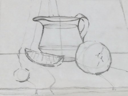 Пошаговое рисование натюрморта