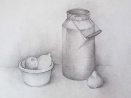 Натюрморт простым карандашом