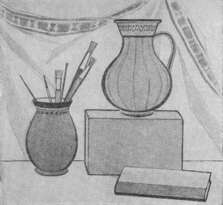Рисование натюрморта из предметов труда