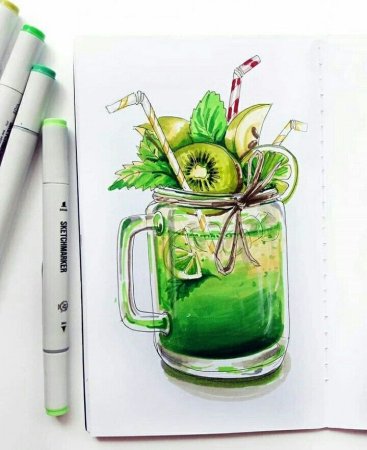 Рисование маркерами для скетчинга