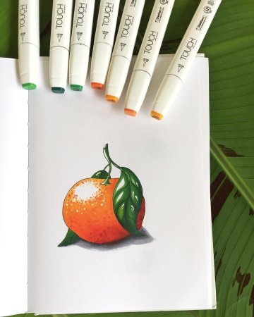 Рисунки спиртовыми маркерами