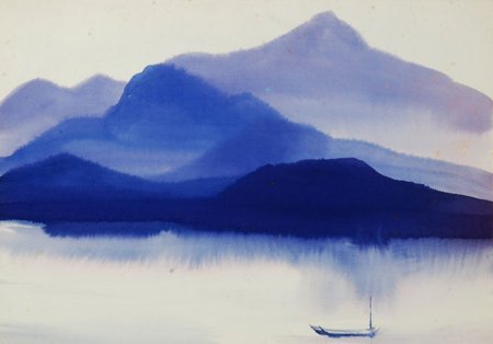 Горы акварелью для начинающих